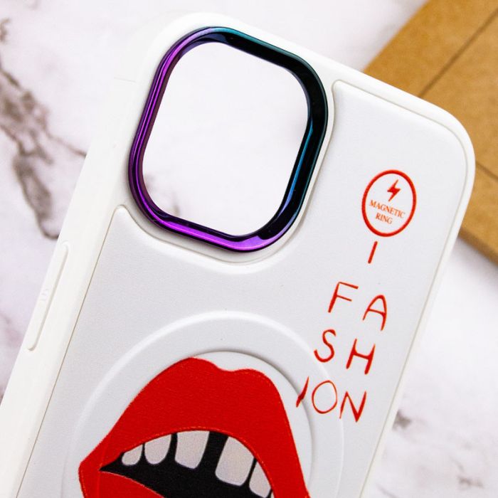 TPU+PC чехол Funny pictures with MagSafe для Apple iPhone 13 (6.1")