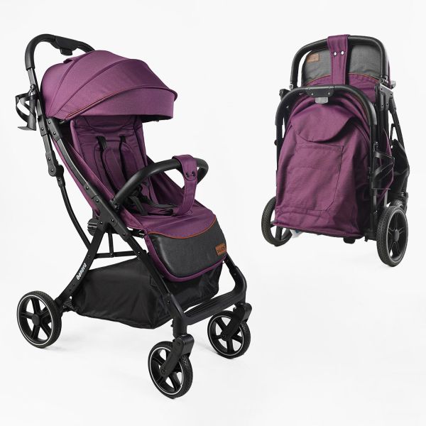 Детская прогулочная Коляска JOY "Geneva" (GN-42285) серая, футкавер, подстаканник, телескопическая ручка