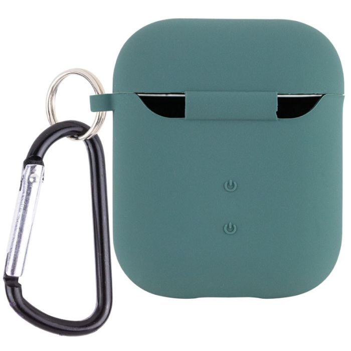 Силиконовый футляр с микрофиброй для наушников Airpods 1/2