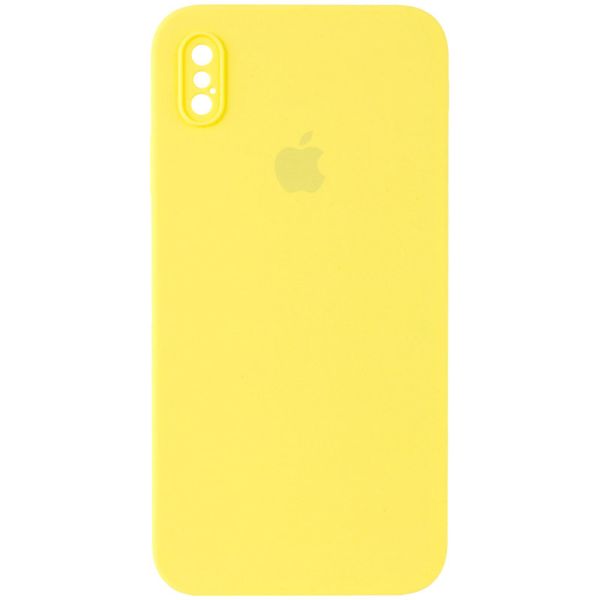 Чехол Silicone Case Square Full Camera Protective (AA) для Apple iPhone XS/X (5.8")