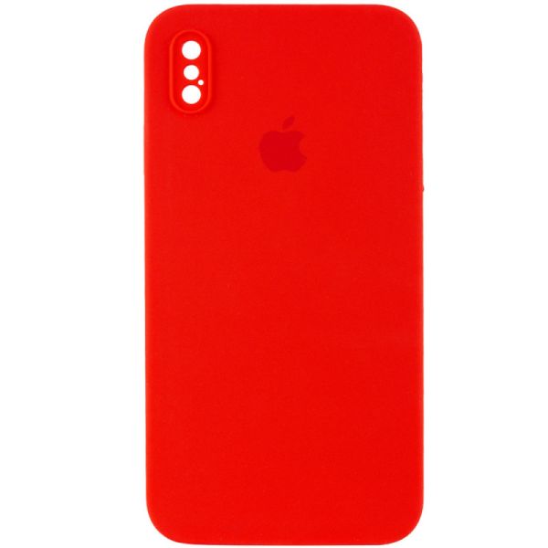 Чехол Silicone Case Square Full Camera Protective (AA) для Apple iPhone XS/X (5.8")