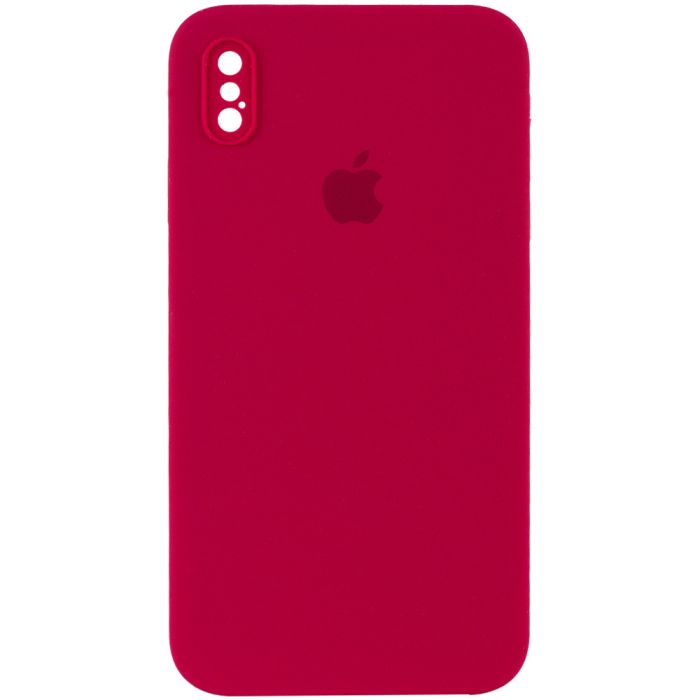 Чехол Silicone Case Square Full Camera Protective (AA) для Apple iPhone XS/X (5.8")
