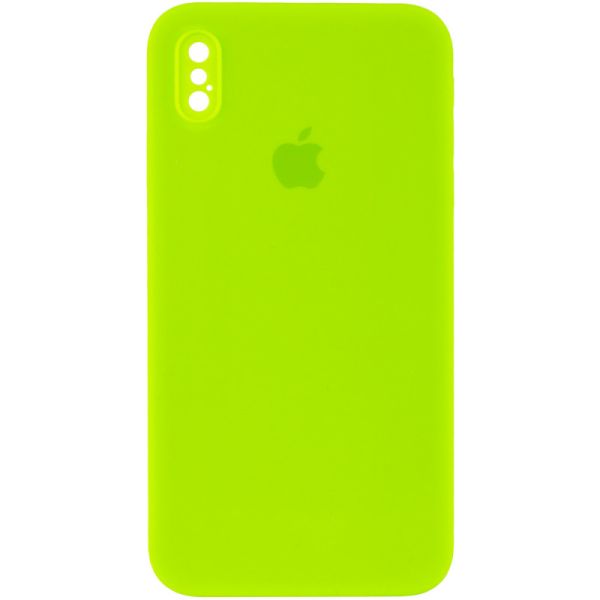 Чехол Silicone Case Square Full Camera Protective (AA) для Apple iPhone XS/X (5.8")