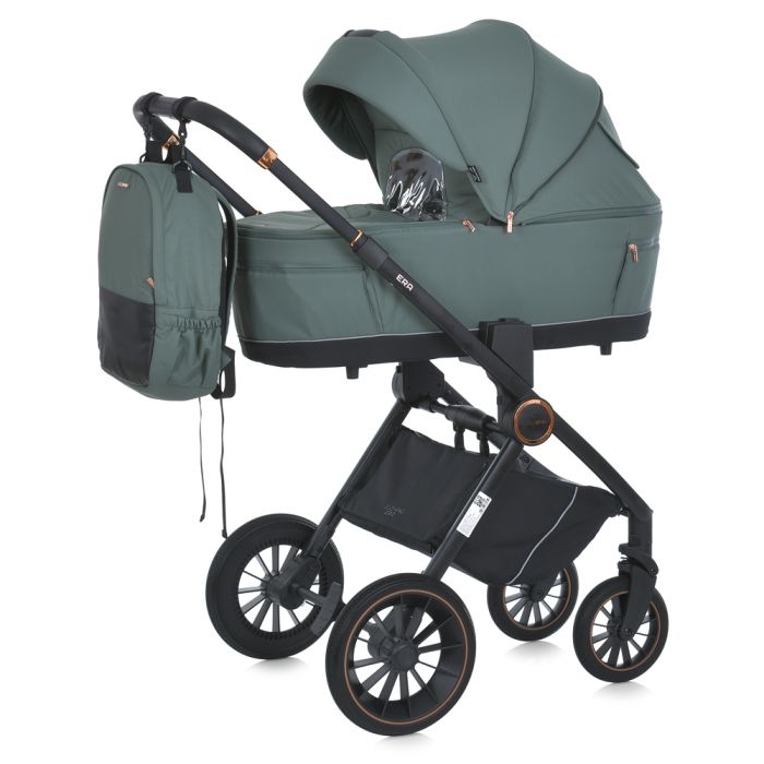 Детская Коляска универсальная EL CAMINO ERA 2в1 (ME 1100-1 Khaki Green) дождевик, москитная сетка, сумка