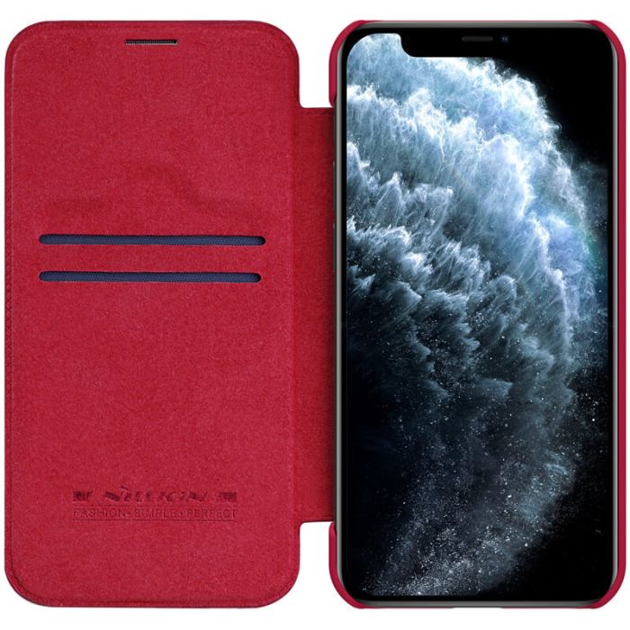 Кожаный чехол (книга) Nillkin Qin Series для Apple iPhone 12 Pro Max (6.7")