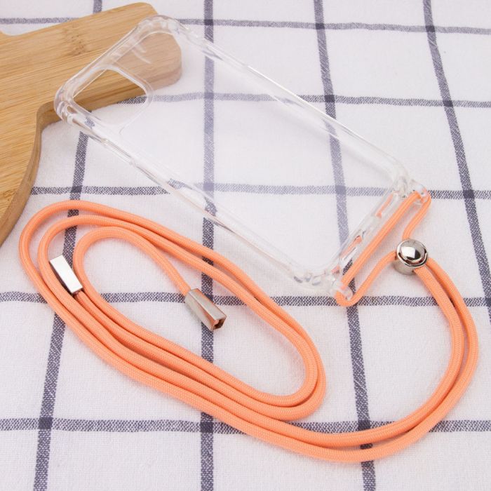 Чехол TPU Crossbody Transparent для Apple iPhone 12 Pro Max (6.7")