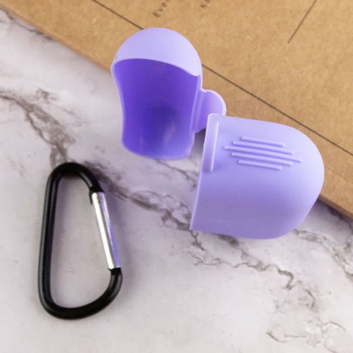 Силиконовый футляр New с карабином для наушников Airpods Pro