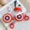 Силиконовый футляр Marvel & DC series для наушников AirPods 1/2 + кольцо