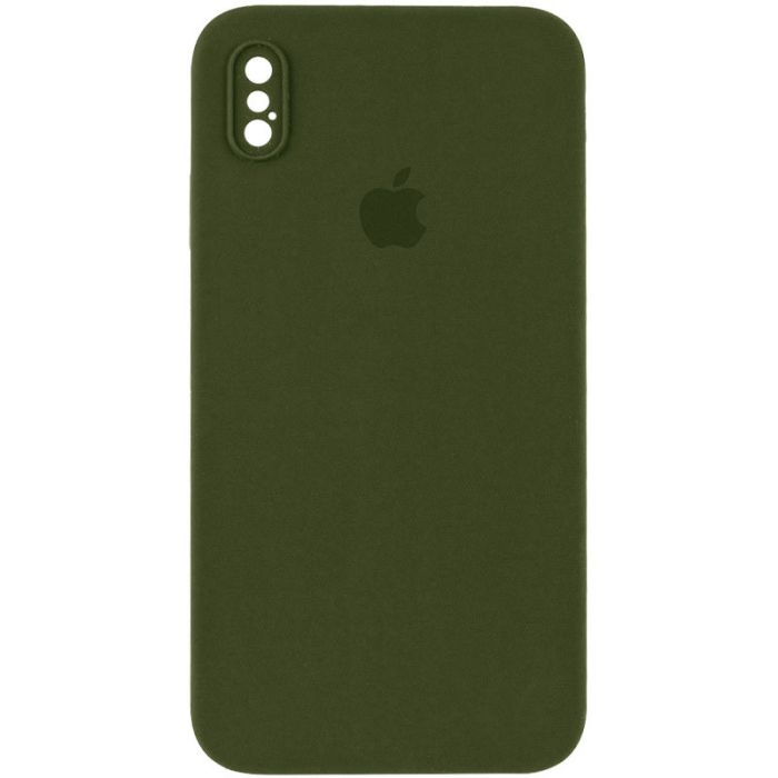 Чехол Silicone Case Square Full Camera Protective (AA) для Apple iPhone XS/X (5.8")