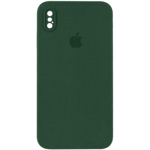 Чехол Silicone Case Square Full Camera Protective (AA) для Apple iPhone XS/X (5.8")