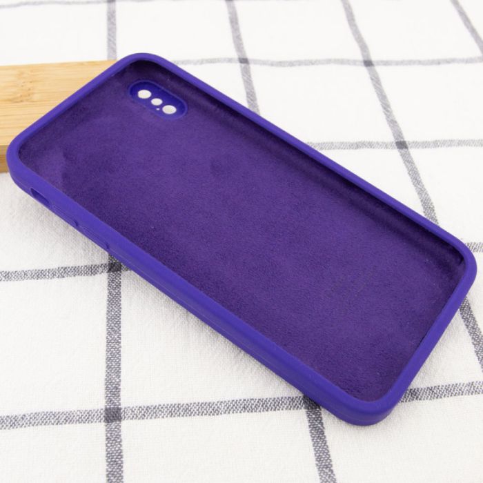 Чехол Silicone Case Square Full Camera Protective (AA) для Apple iPhone XS/X (5.8")