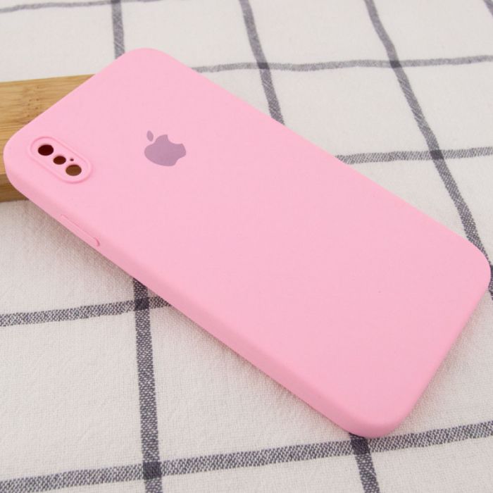 Чехол Silicone Case Square Full Camera Protective (AA) для Apple iPhone XS/X (5.8")