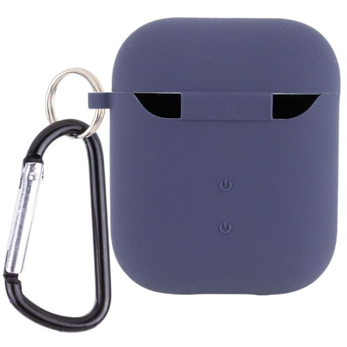 Силиконовый футляр с микрофиброй для наушников Airpods 1/2