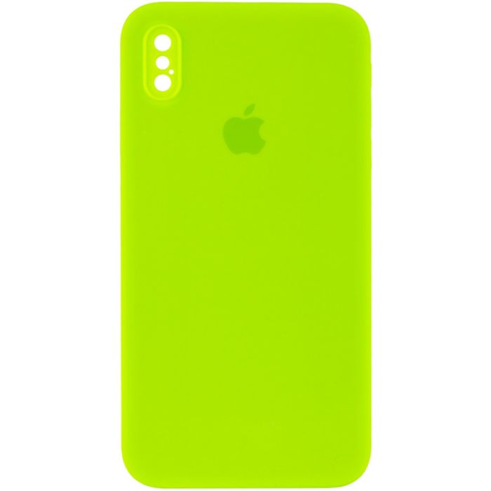 Чехол Silicone Case Square Full Camera Protective (AA) для Apple iPhone XS Max (6.5")