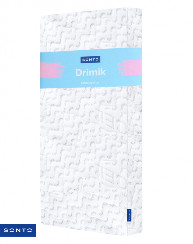 Матрас в детскую кроватку Sonto Drimik 120х60х12, кокосовая койра+пена, двусторонний