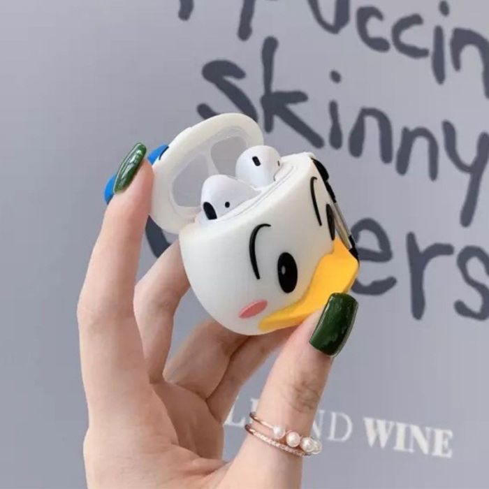 Силиконовый футляр Disney series для наушников AirPods 1/2 + карабин