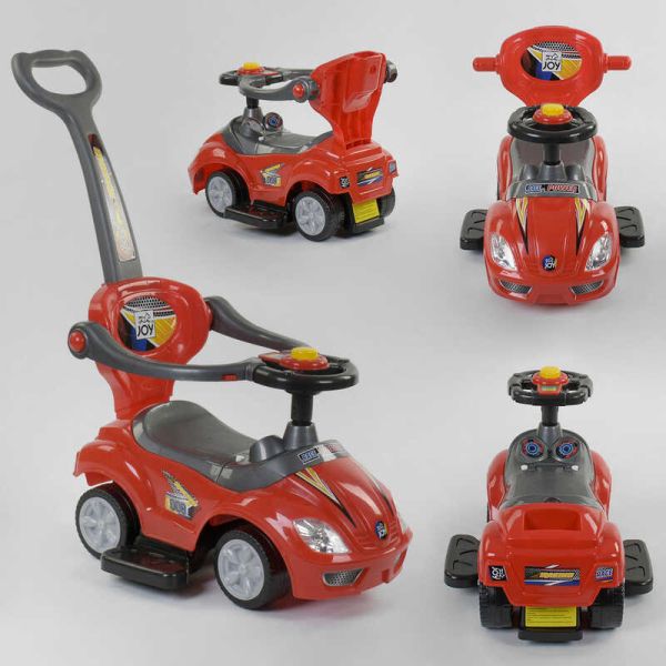 Автомобиль-толокарь JOY Красный (3766 – R) с родительской ручкой