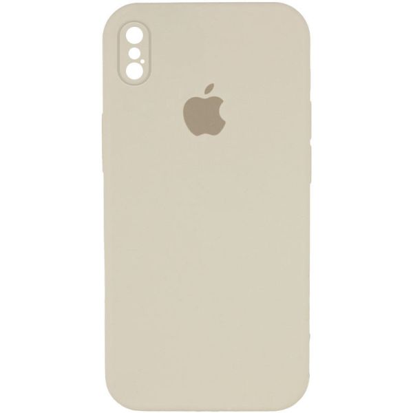 Чехол Silicone Case Square Full Camera Protective (AA) для Apple iPhone XS/X (5.8")