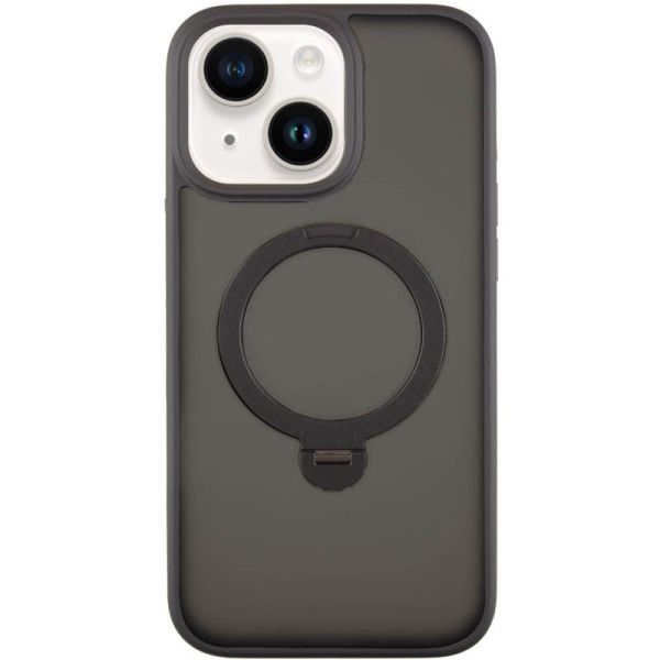 TPU+PC чохол Metal Buttons with MagSafe Colorful HQ Ring для Apple iPhone 15 (6.1")