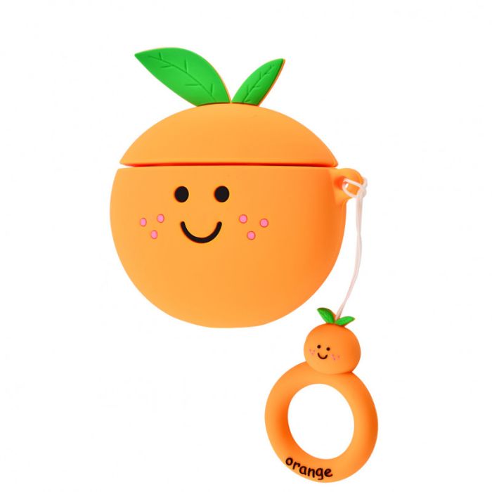 Силиконовый футляр Smile Fruits series для наушников AirPods 1/2 + кольцо