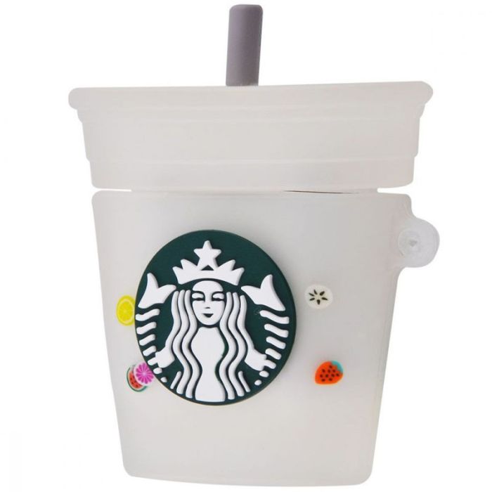 Силиконовый футляр Logo series для наушников AirPods 1/2 + карабин