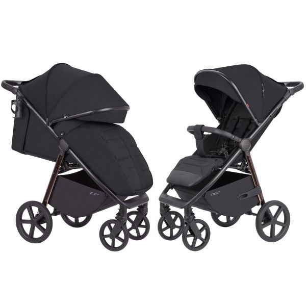 Детская Прогулочная коляска CARRELLO Bravo (CRL-5515 Jet Black 2024 NF) складная
