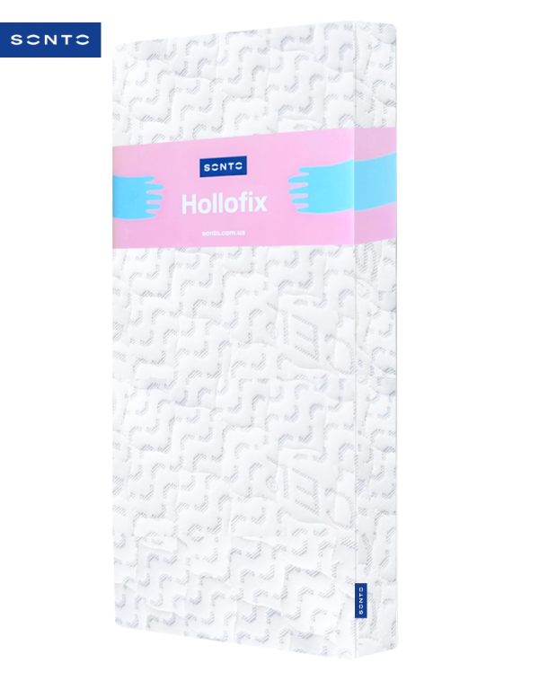 Дитячий матрац двухсторонній, кокосова койра та піна холофайбер Sonto Hollofix 120x60x12