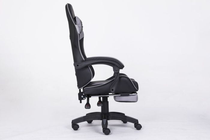 Компьютерное кресло с подставкой для ног INFINI ESPACE Черно-серый