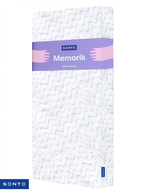 Матрас детский Memorik, в детскую кроватку, размер 120x60x12см с кокосом