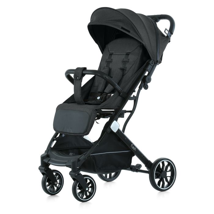 Детская прогулочная Коляска BAMBI FLASH (M 5727-1 Almost Black) алюминий