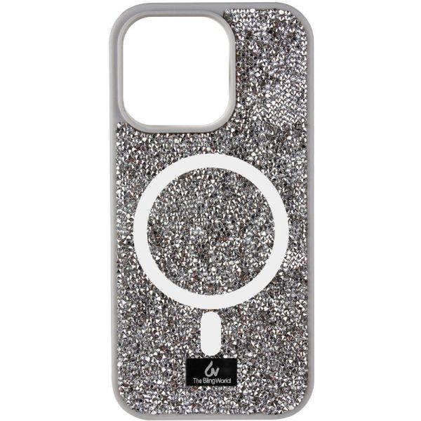 TPU чохол Bling World Rock Diamond with MagSafe для Apple iPhone 15 (6.1")