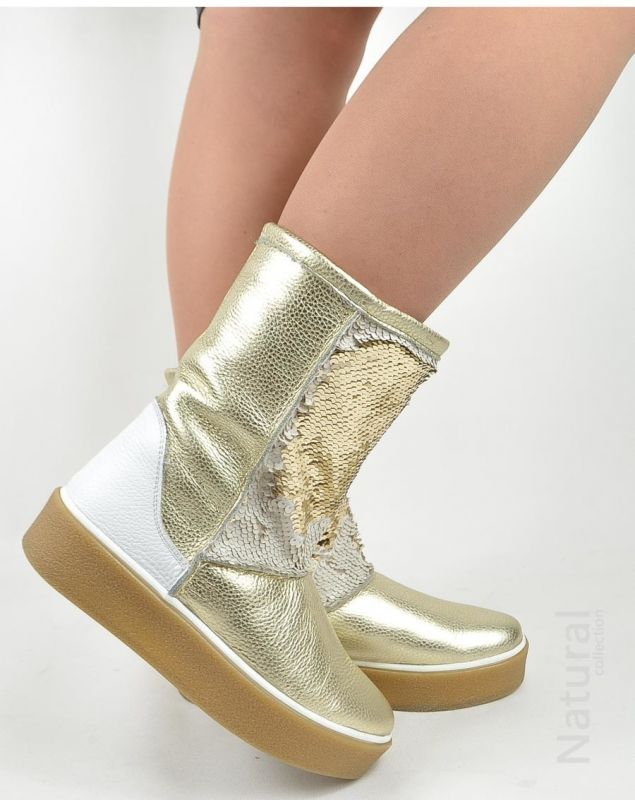 Уггі з паєтками золотого кольору TrendGold